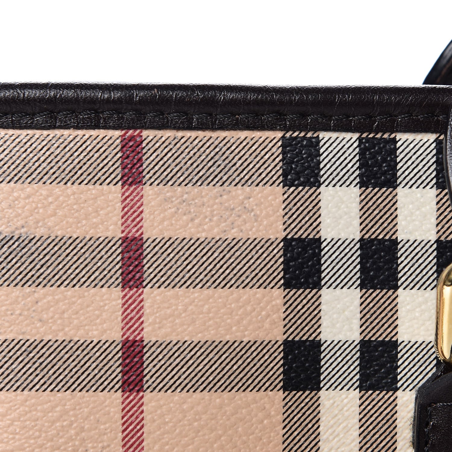 Burberry Haymarket Check Minford Portrait Tote Chocolate 19 of 28