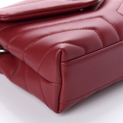 Saint Laurent Calfskin Y Quilted Monogram Toy Loulou Crossbody Bag New Lipstick 6 of 12