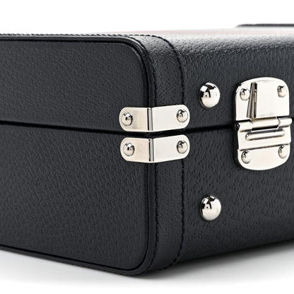 Gucci Dollar Calfskin Web Savoy Medium Top Handle Beauty Case Dark Blue 8 of 9