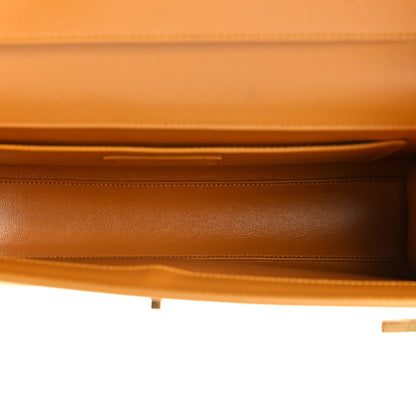 Saint Laurent Smooth Calfskin Manhattan Baguette Tangerine 5 of 15