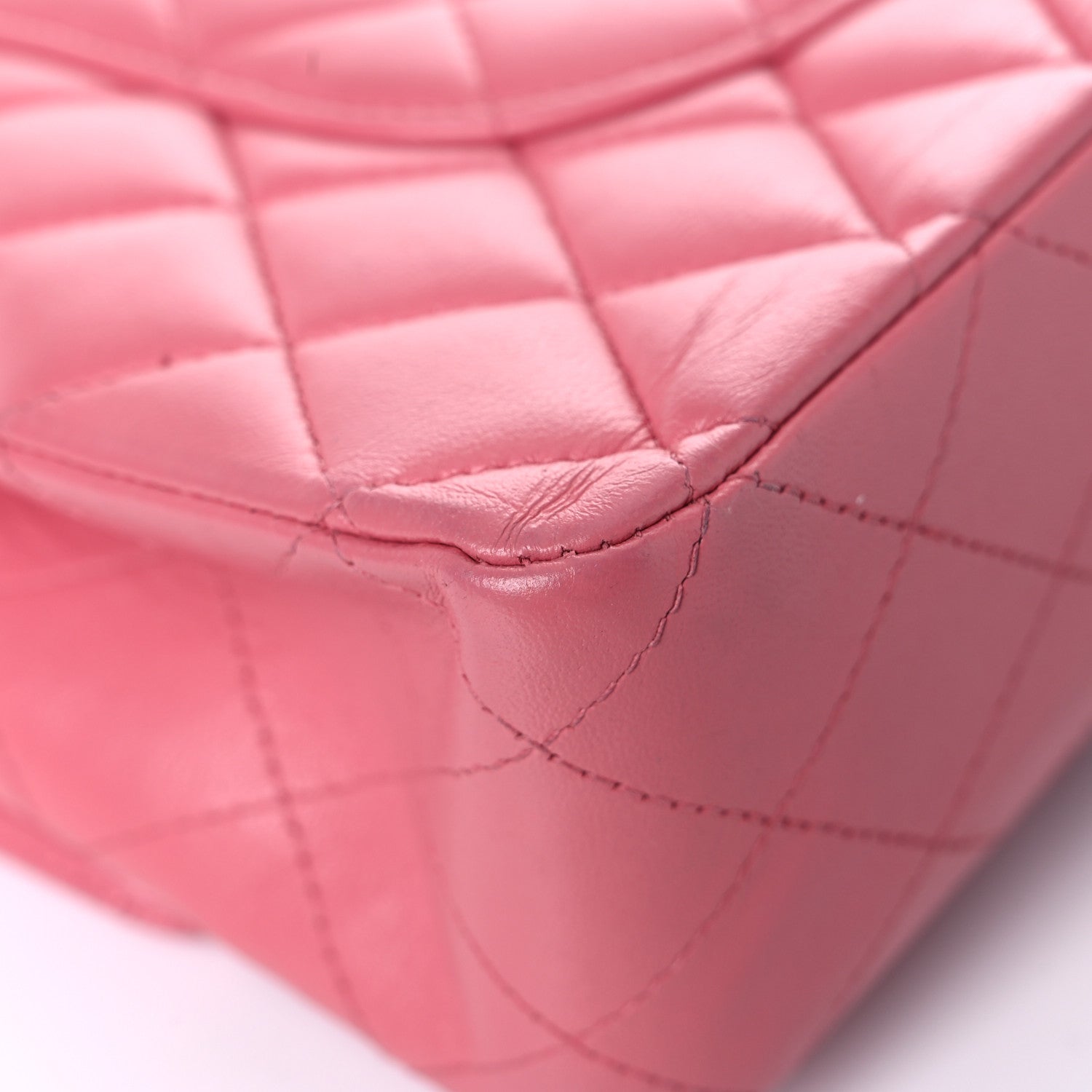 Chanel Lambskin Quilted Medium Double Flap Pink 10 of 15