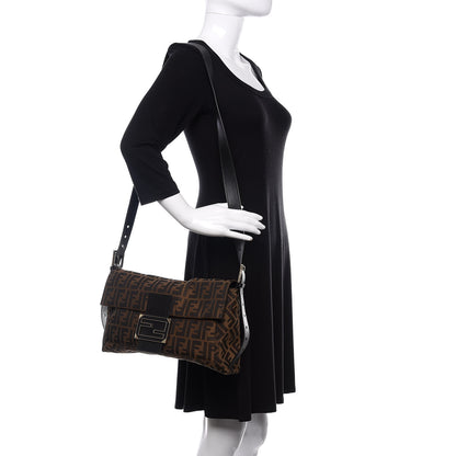 Fendi Zucca Vitello Elite Shoulder Bag Tobacco 2 of 8
