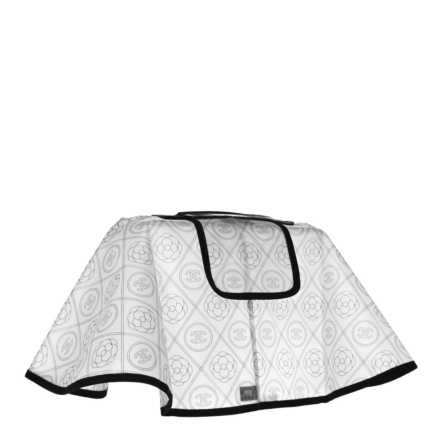 PVC Calfskin Coco Bag Raincoat White Black