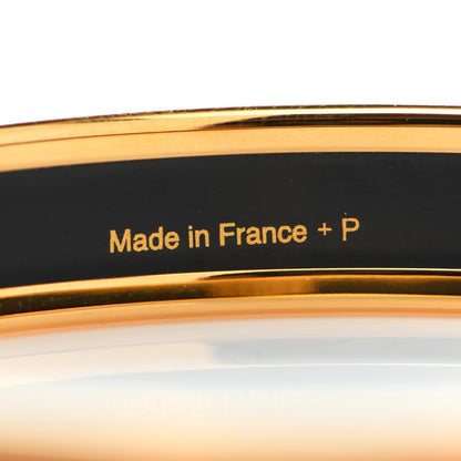 Hermes Enamel Printed Narrow Sellier Bracelet Orange 5 of 5