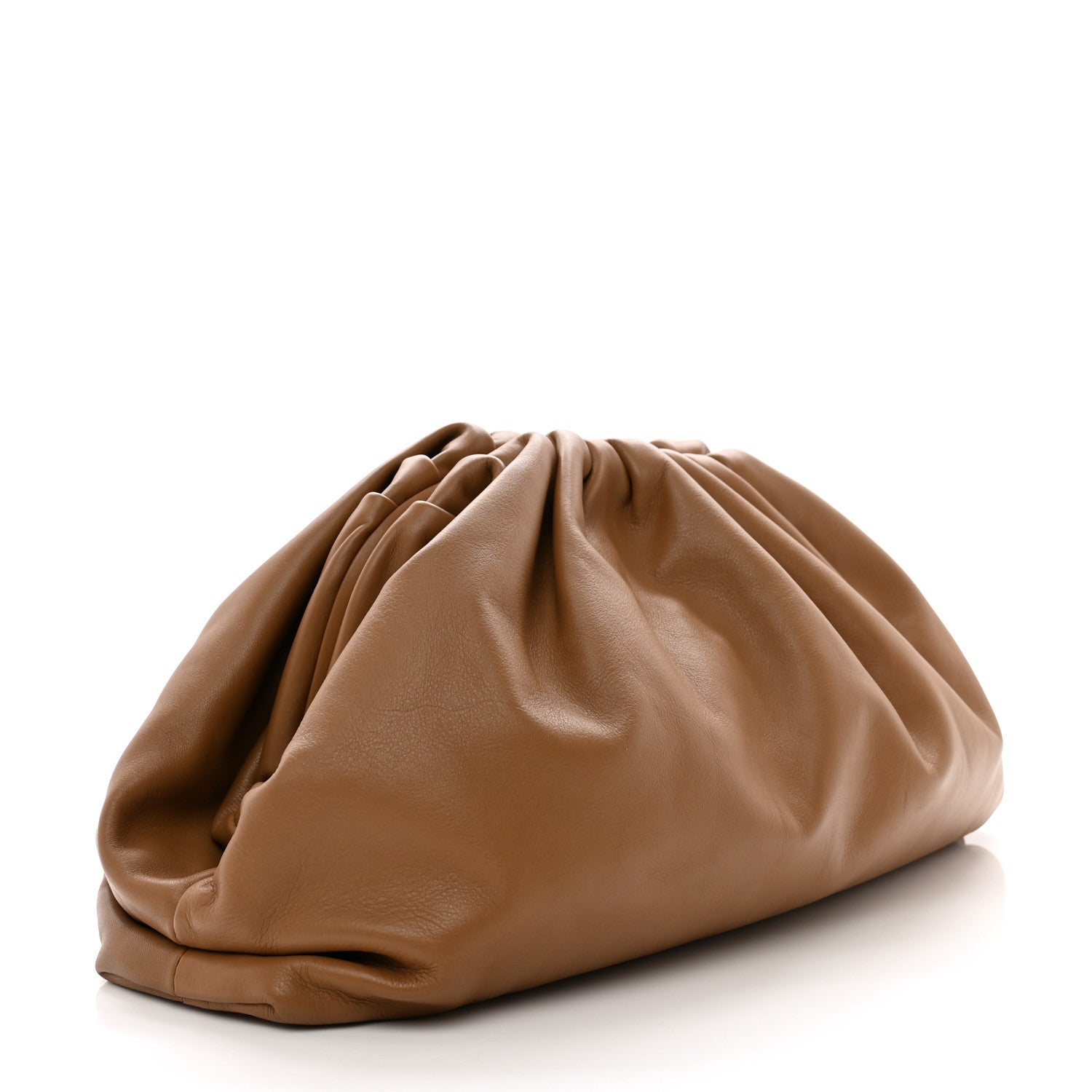 Bottega Veneta Smooth Butter Calf The Pouch Oversized Clutch Teak 3 of 9