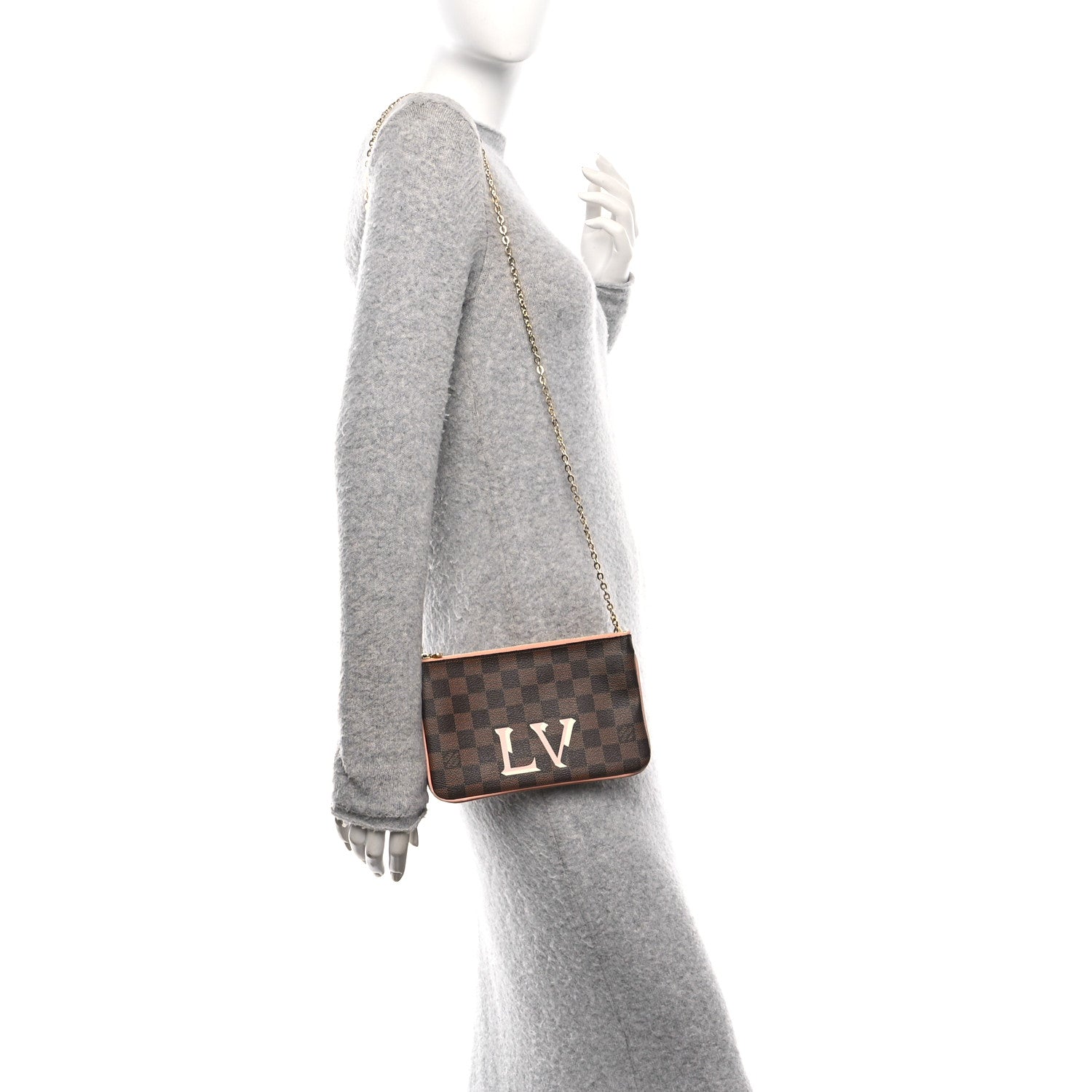 Louis Vuitton Damier Ebene Double Zip Pochette 2 of 13