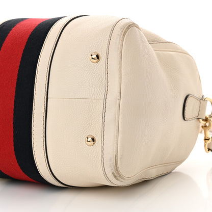 Gucci Calfskin Vintage Web Medium Boston White 10 of 23