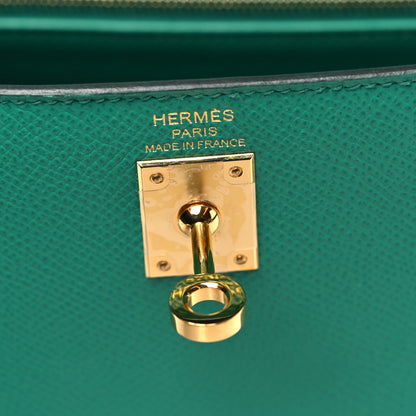 Hermes Epsom Kelly Sellier 25 Vert Jade 6 of 11