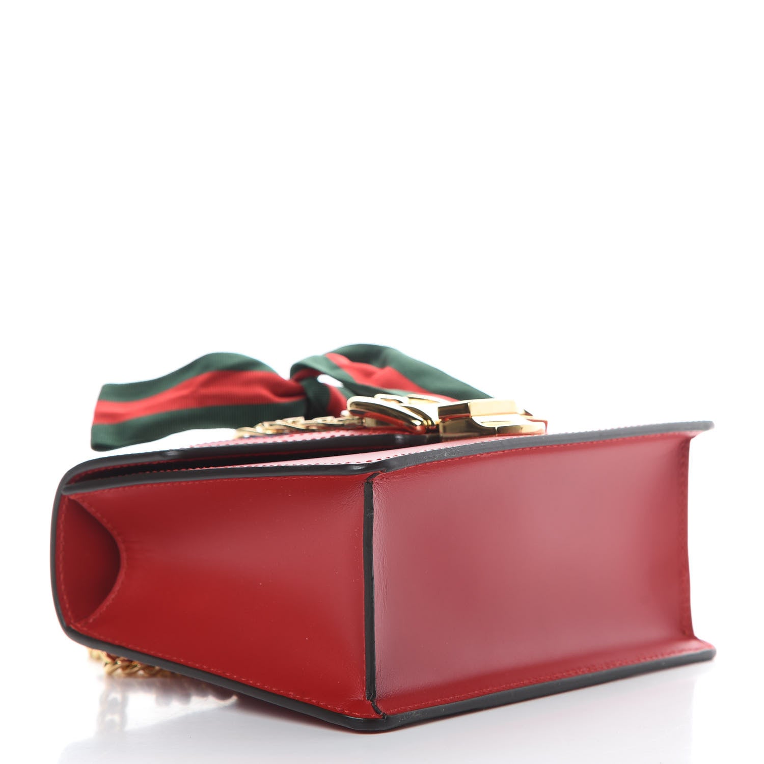 Gucci Calfskin Mini Sylvie Chain Shoulder Bag Hibiscus Red 4 of 10