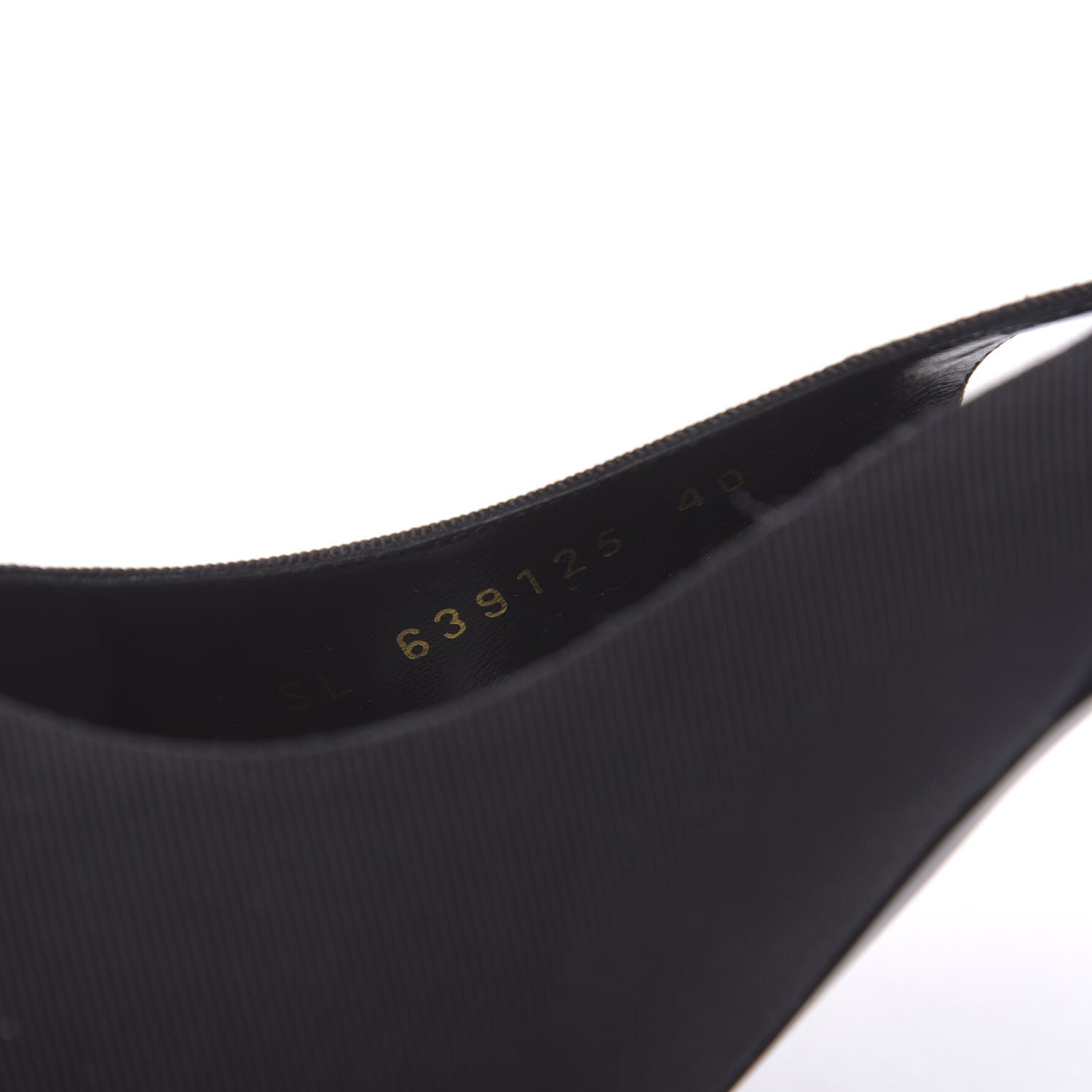 Saint Laurent Grosgrain St. Sulpice Chain Buckle Slingback Pumps 40 Black 7 of 9