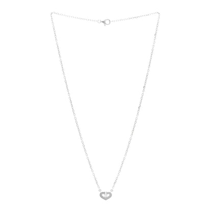 Cartier 18K White Gold Diamond XS Hearts and Symbols Necklace 3 of 4