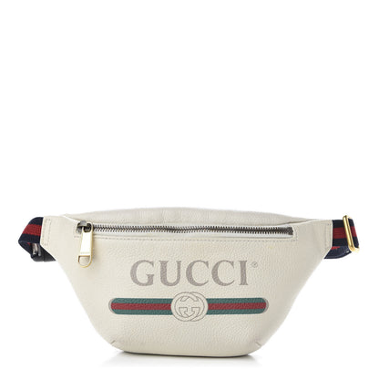 Gucci Grained Calfskin Small Logo Belt Bag White 1 of 11