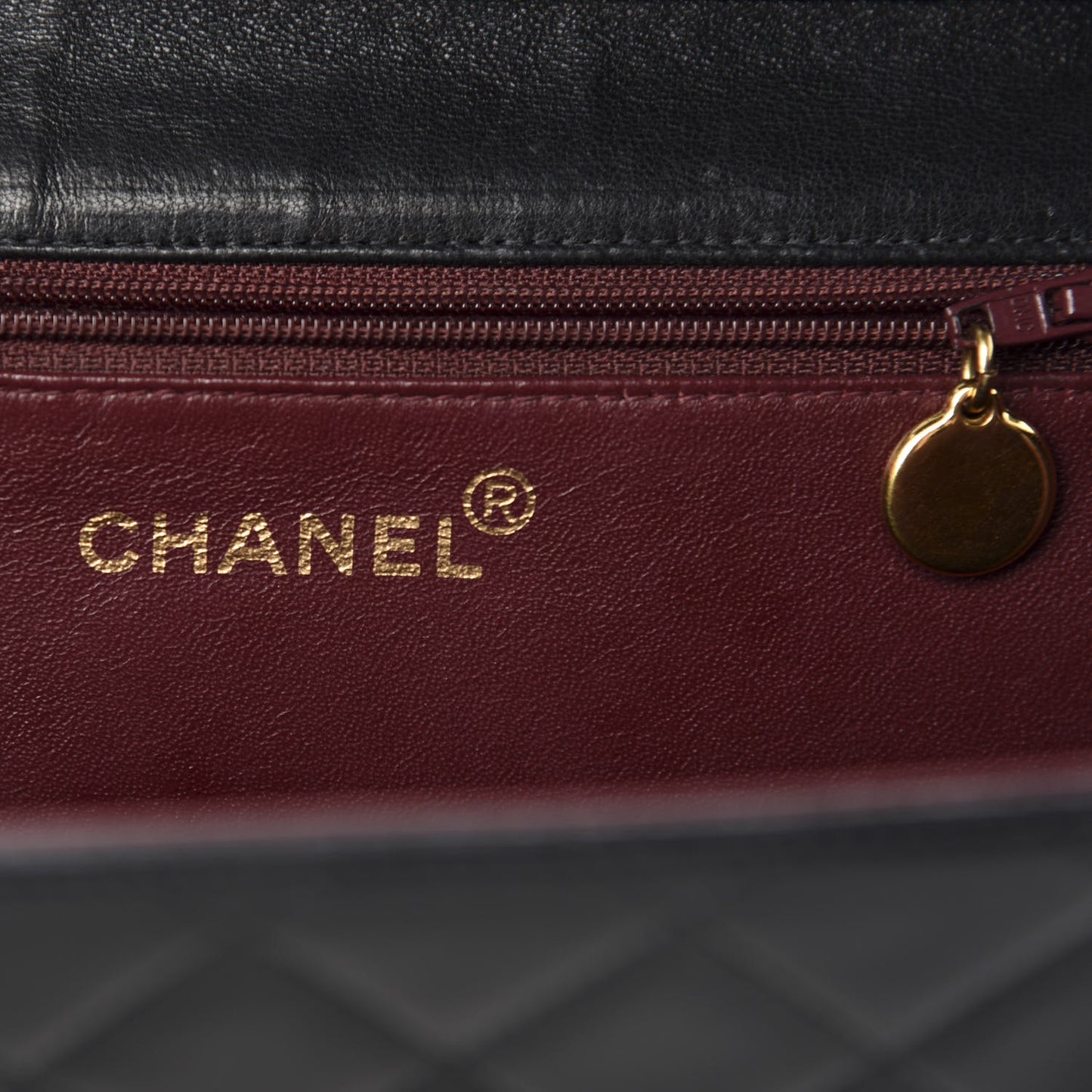 Lambskin Quilted Medium Single Flap Black