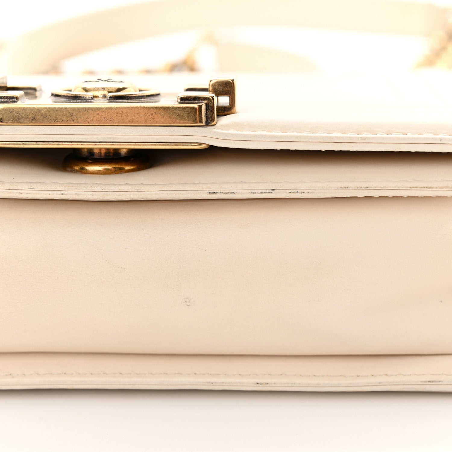 Chanel Glazed Calfskin Small Boy Flap Ivory 13 of 15