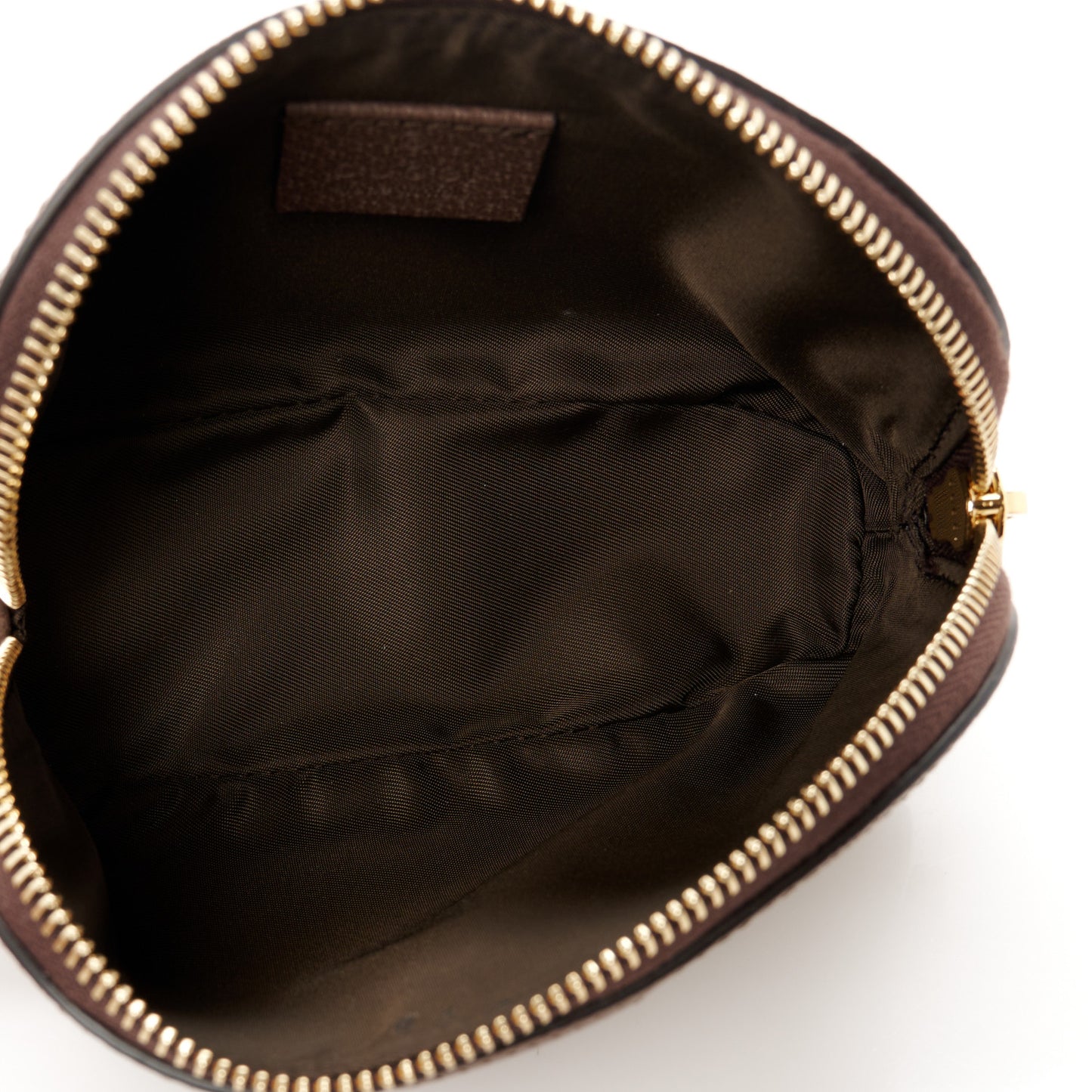 GG Supreme Monogram Textured Calfskin Web Medium Ophidia Cosmetic Case Beige Ebony New Acero