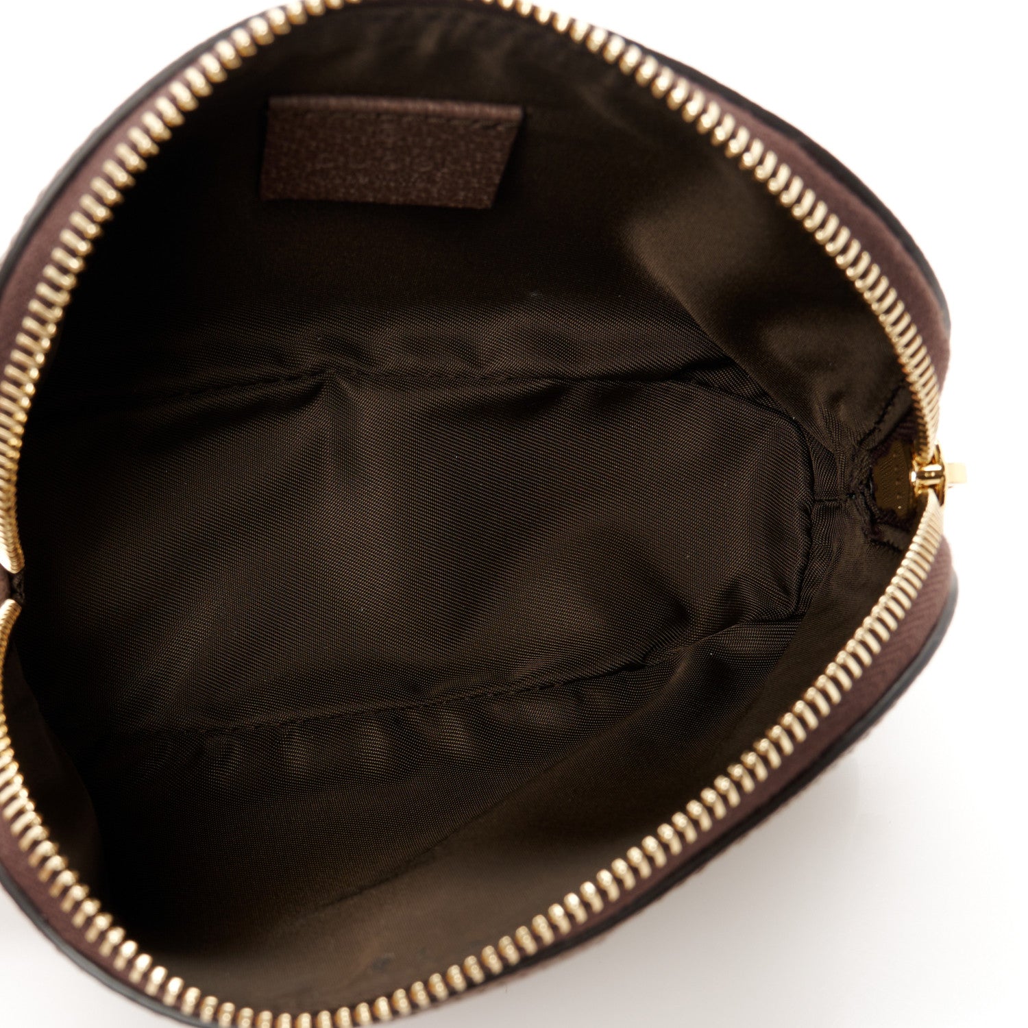 Gucci GG Supreme Monogram Textured Calfskin Web Medium Ophidia Cosmetic Case Beige Ebony New Acero 5 of 9