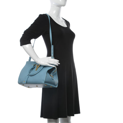 Saint Laurent Calfskin Small Classic Y Cabas Blue Glacier 2 of 14