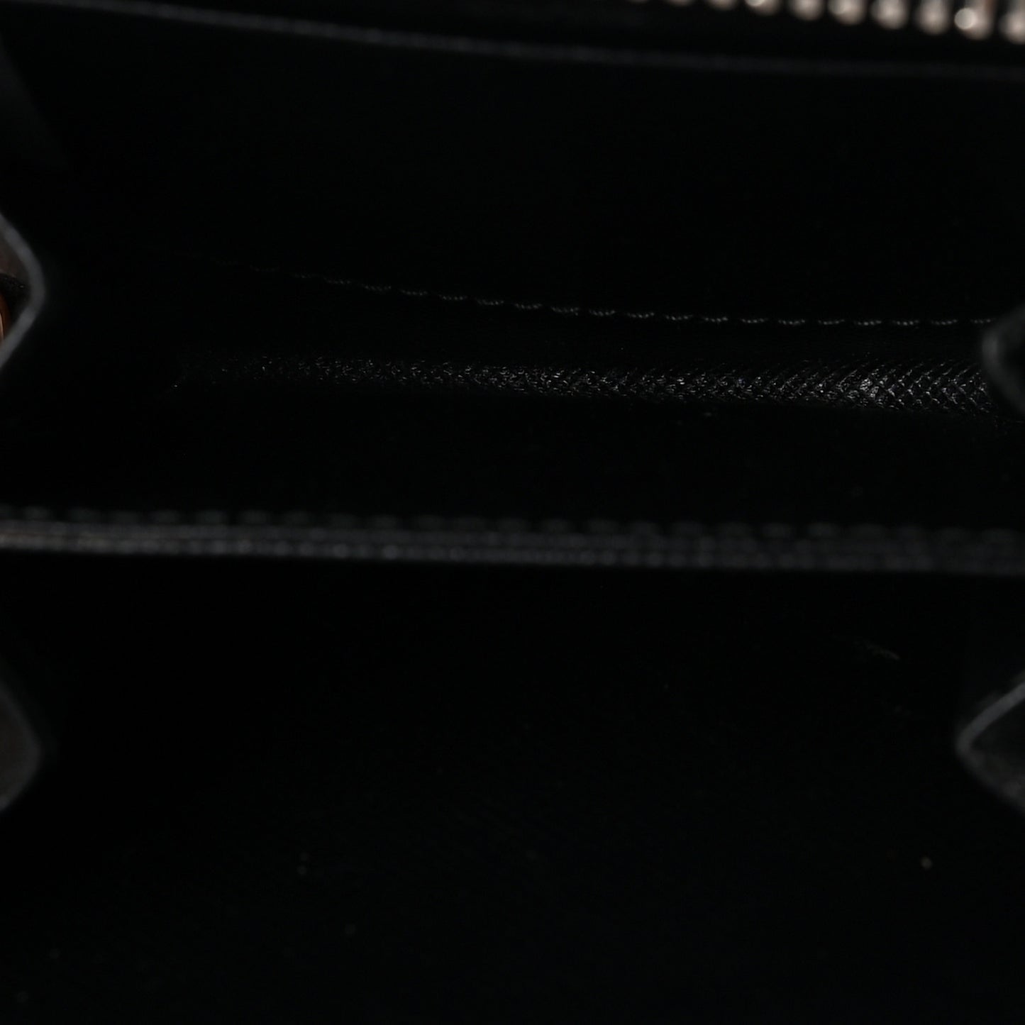 Saffiano Triangle Compact Zip Around Wallet Black