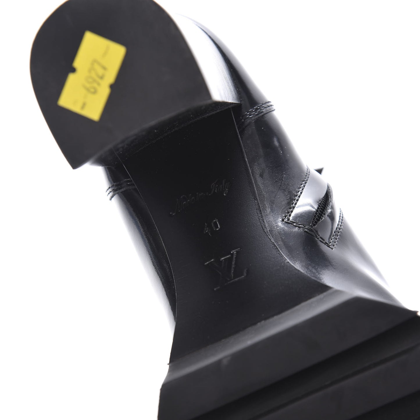 Patent Calfskin Monogram Star Trail Ankle Boots 40 Black