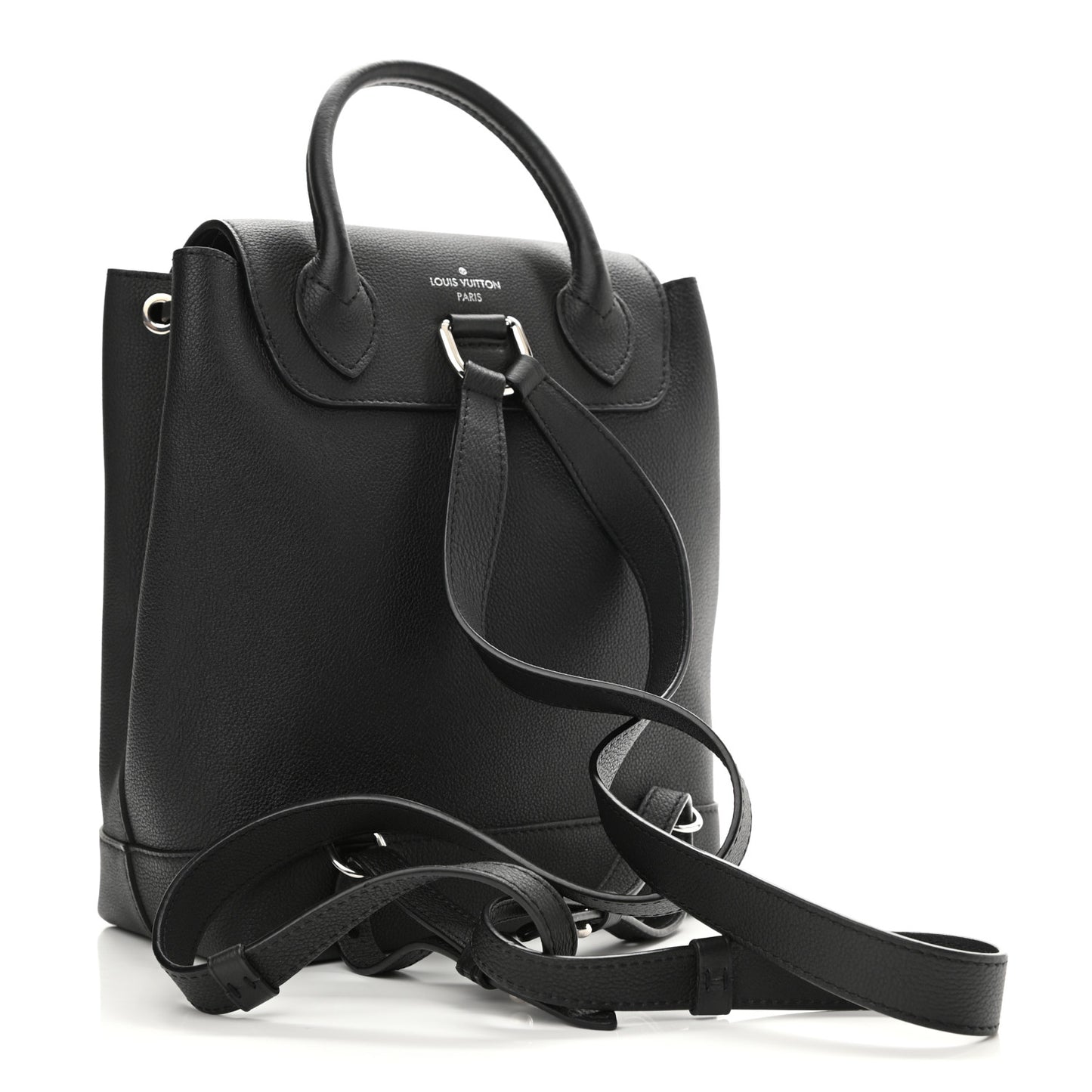 Calfskin Lockme Backpack Black