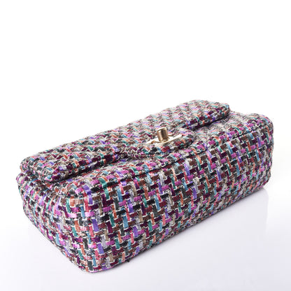 Chanel Tweed Quilted Mini Rectangular Flap Lilac Multicolor 4 of 9