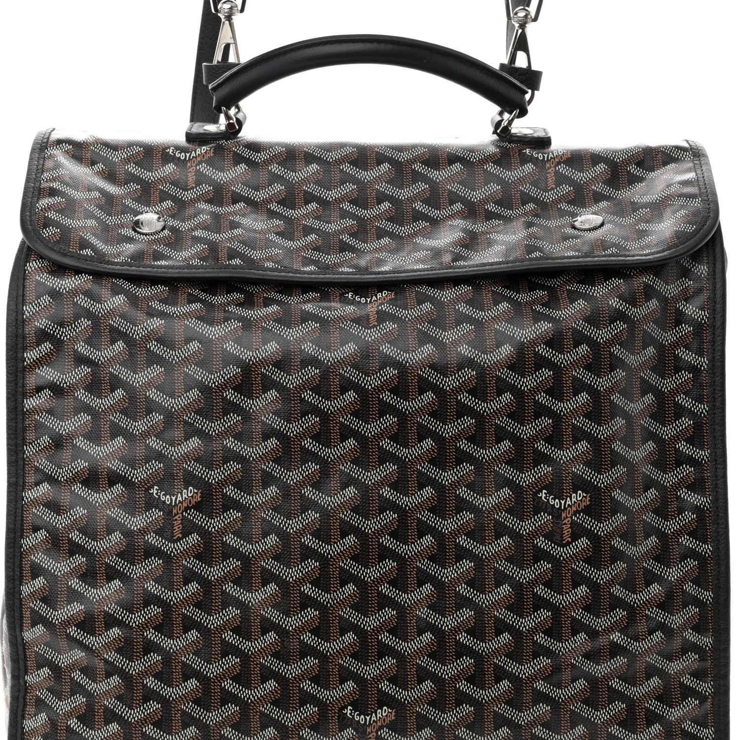 Goyard Goyardine Saint Leger Soft Briefcase Backpack Black 8 of 11
