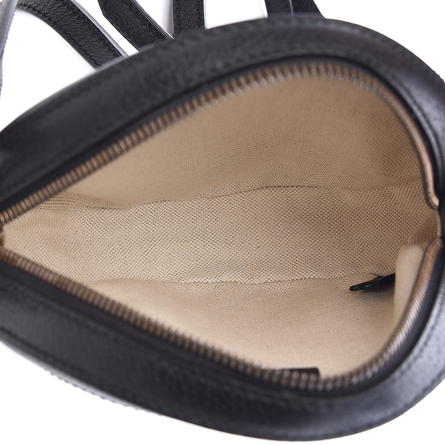 Gucci Velvet Calfskin GG Monogram Round Shoulder Bag Blue Beige 5 of 10