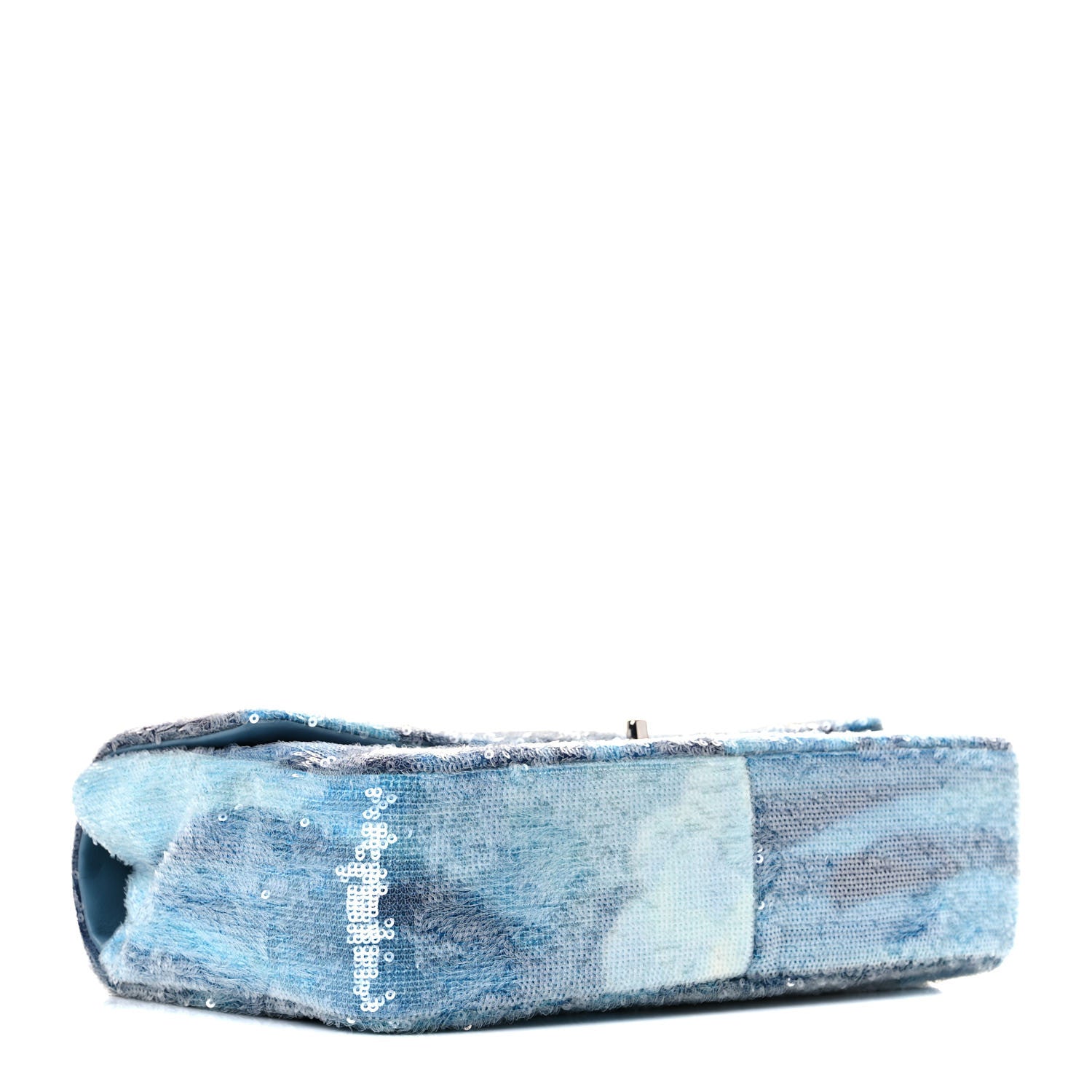 Chanel Sequin Large Waterfall Flap Light Blue 4 of 10