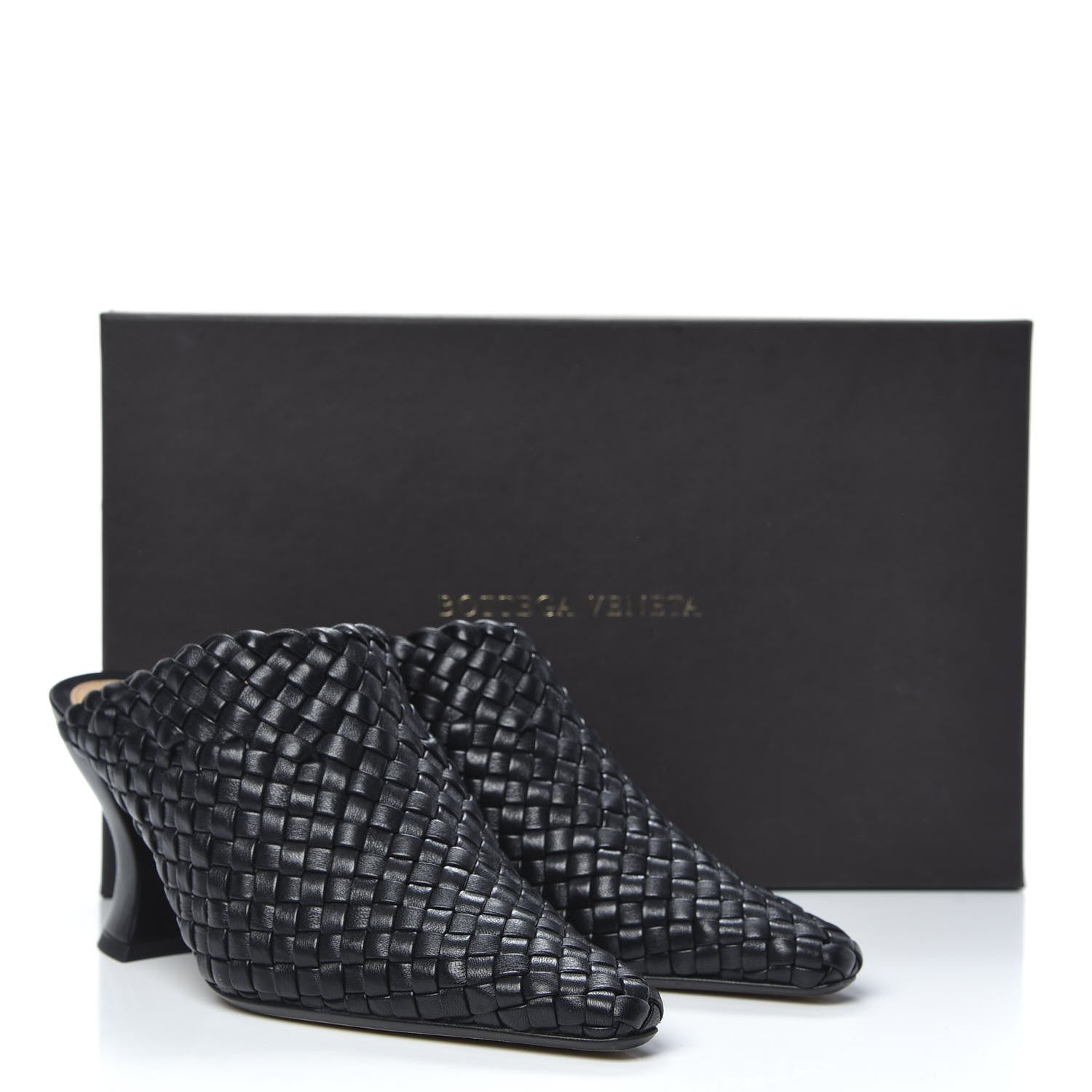 Bottega Veneta Nappa Intrecciato Almond Mules 36.5 Black 8 of 8