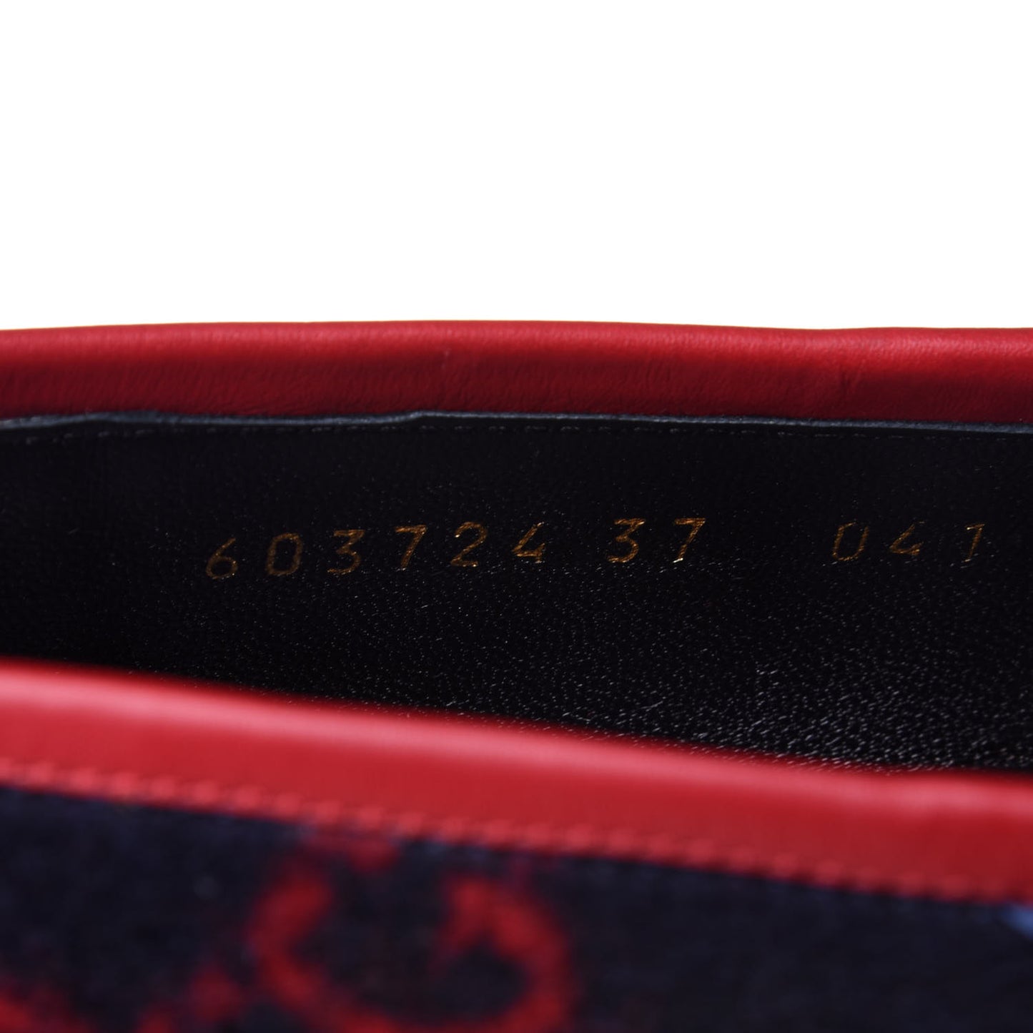 Covered Wool GG Monogram Horsebit Womens Jordaan Loafers 37 Blue Red