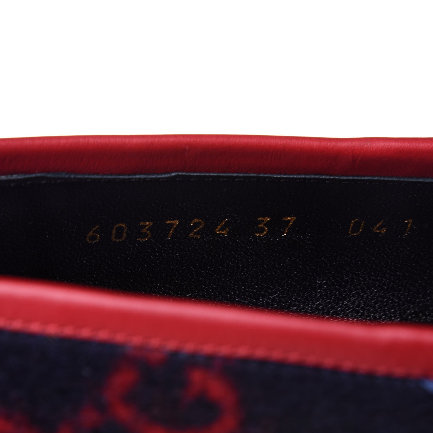 Gucci Covered Wool GG Monogram Horsebit Womens Jordaan Loafers 37 Blue Red 10 of 11