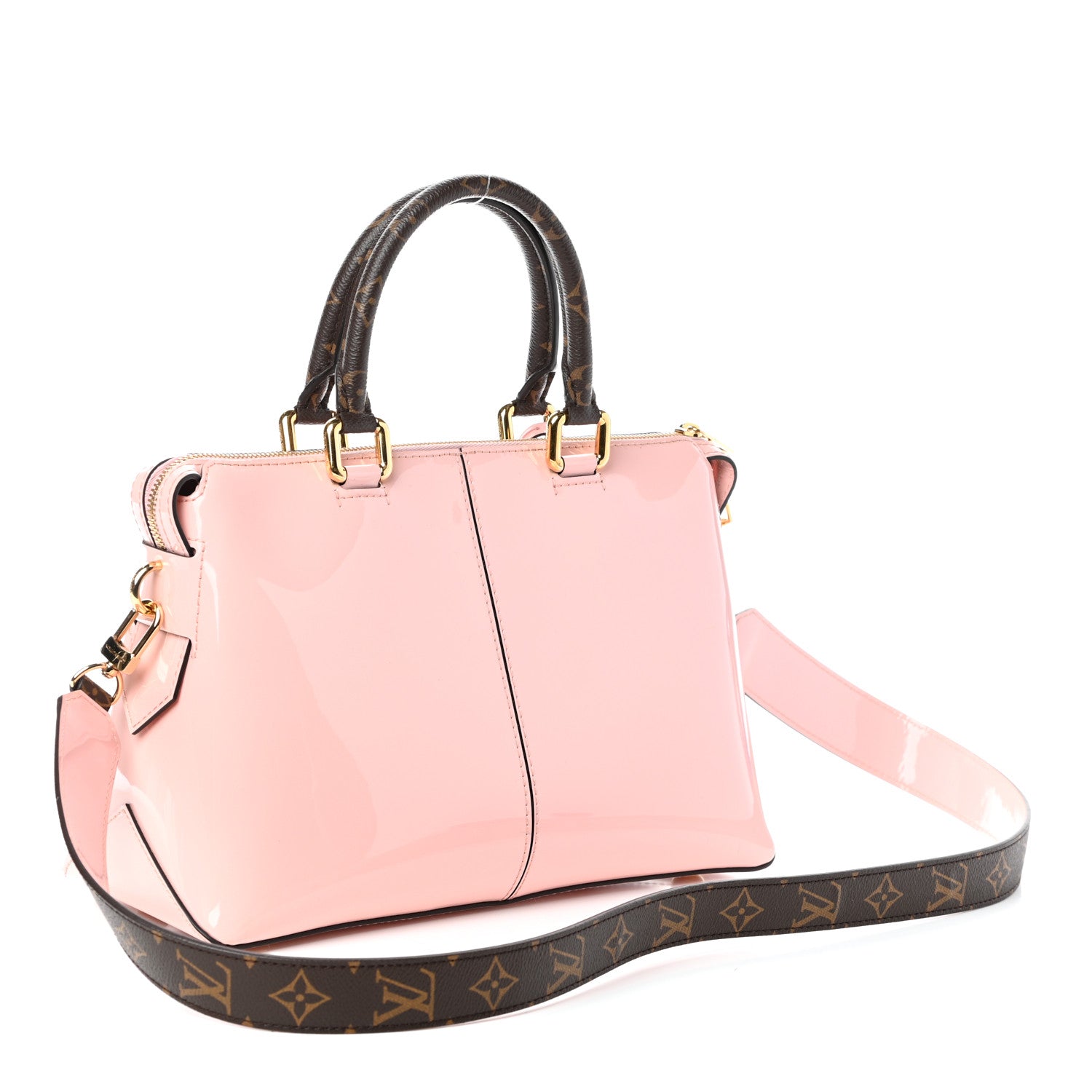 Louis Vuitton Patent Calfskin Miroir Tote Rose Ballerine 3 of 9