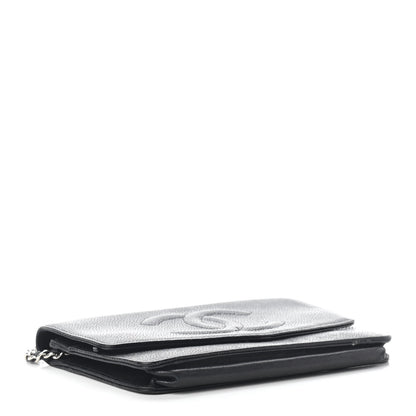 Chanel Caviar Timeless CC Wallet On Chain WOC Black 4 of 11