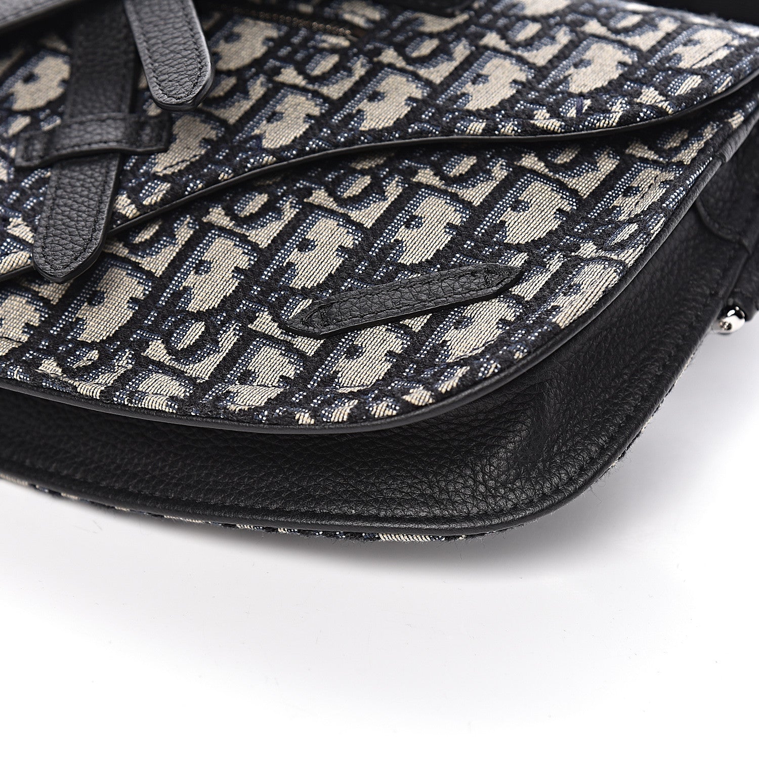 Christian Dior Oblique Saddle Messenger Pouch Beige Black 9 of 10