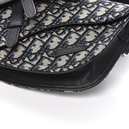 Christian Dior Oblique Saddle Messenger Pouch Beige Black 9 of 10