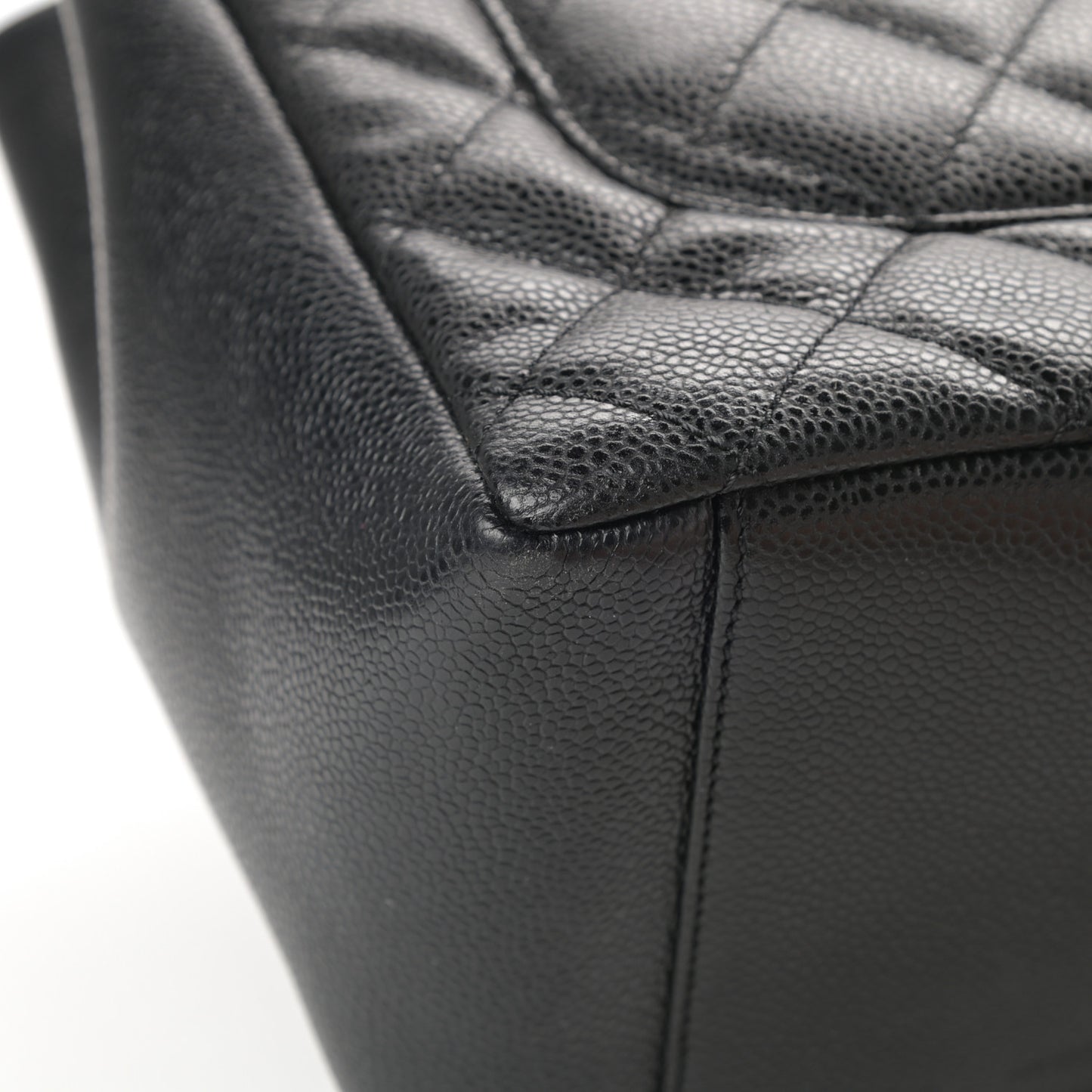 Caviar Quilted Grand Shopping Tote GST Black