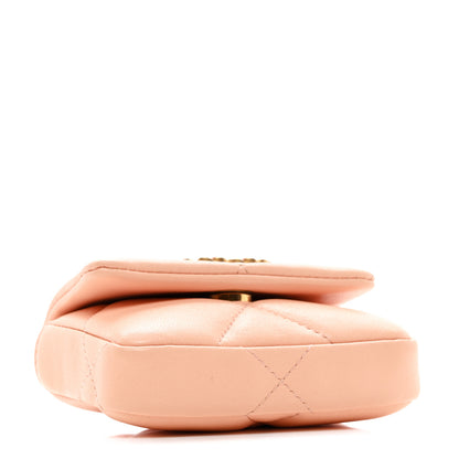 Chanel Lambskin Quilted Chanel 19 Flap Belt Bag Light Orange 4 of 11