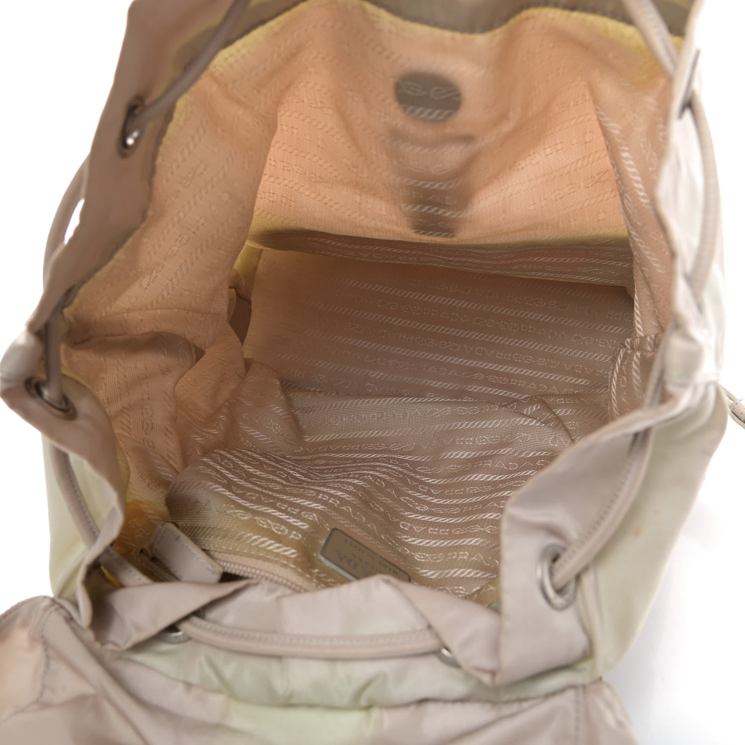 Prada Nylon Vela Medium Cinch Backpack Gabbiano 4 of 6