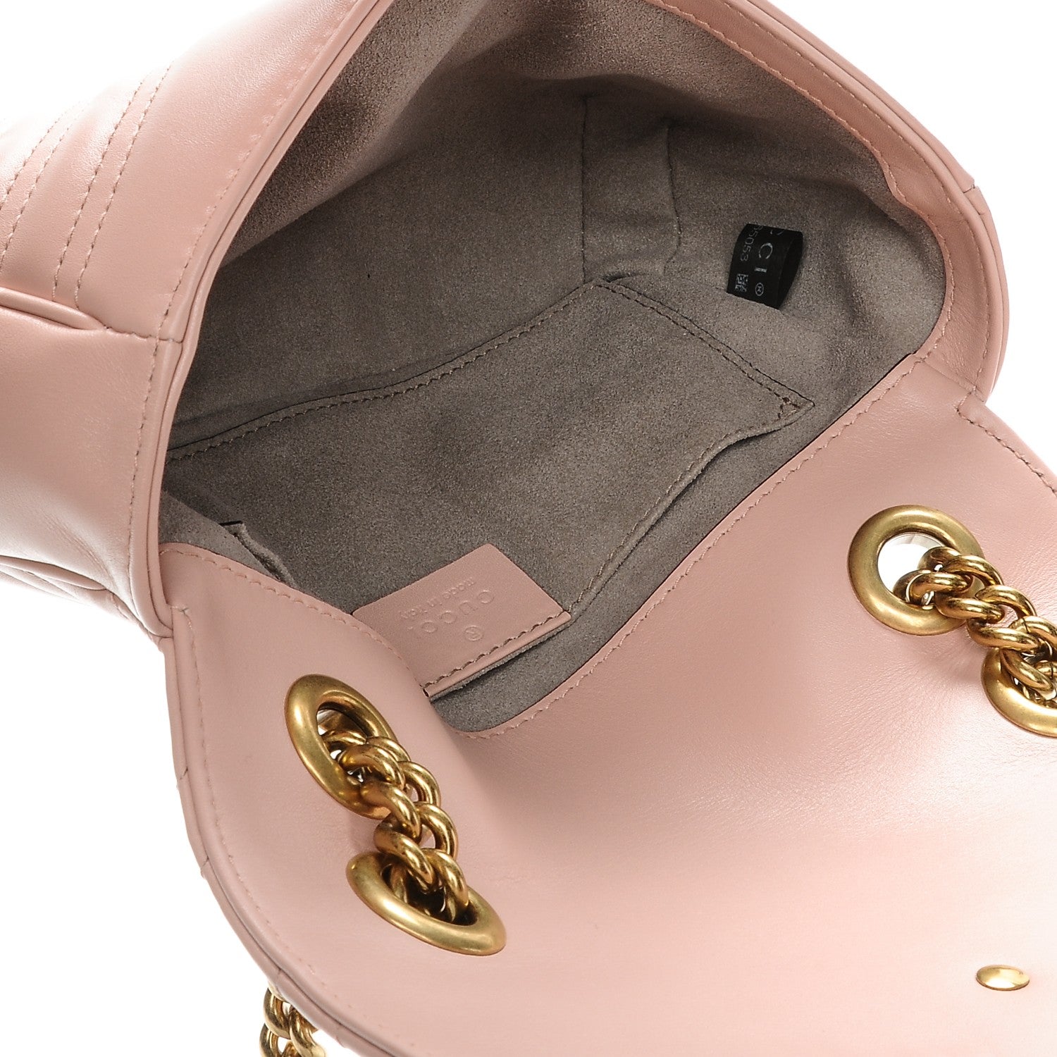 Gucci Calfskin Matelasse Mini GG Marmont Shoulder Bag Perfect Pink 5 of 7