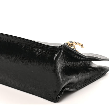 Chanel Glazed Aged Calfskin CC Tote Black 10 of 11