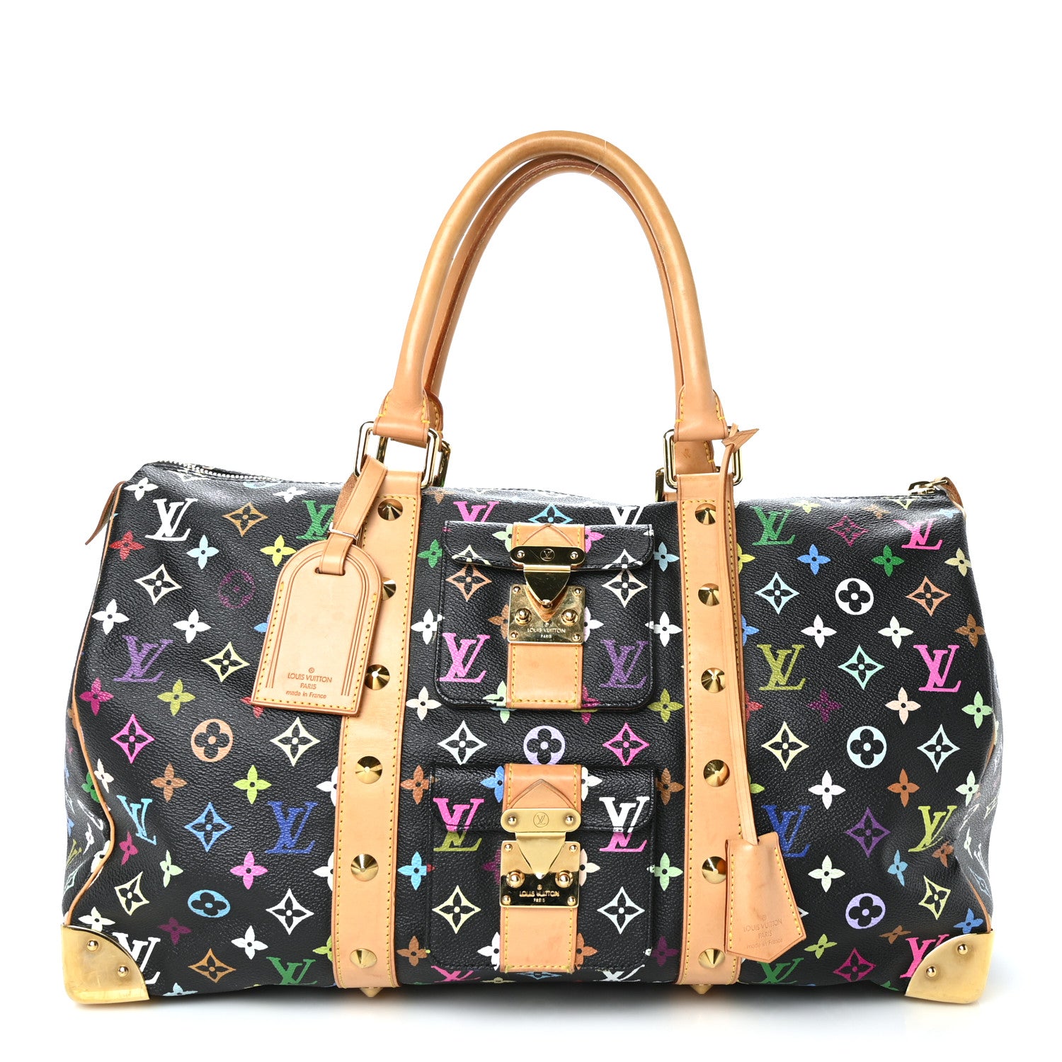 Louis Vuitton Monogram Multicolor Keepall 45 Black 1 of 12