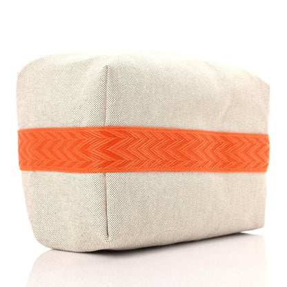 Hermes Canvas Large Bride-A-Brac Pouch Natural Orange 4 of 8