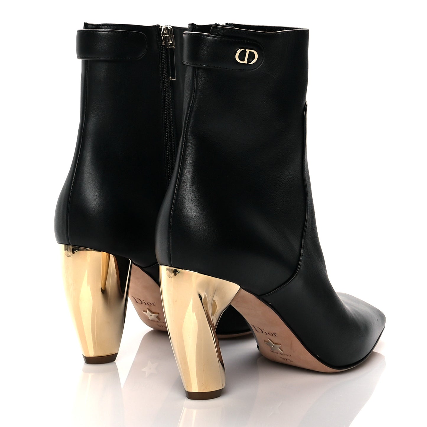 Soft Calfskin Rhodes 80mm Ankle Boots 37.5 Black
