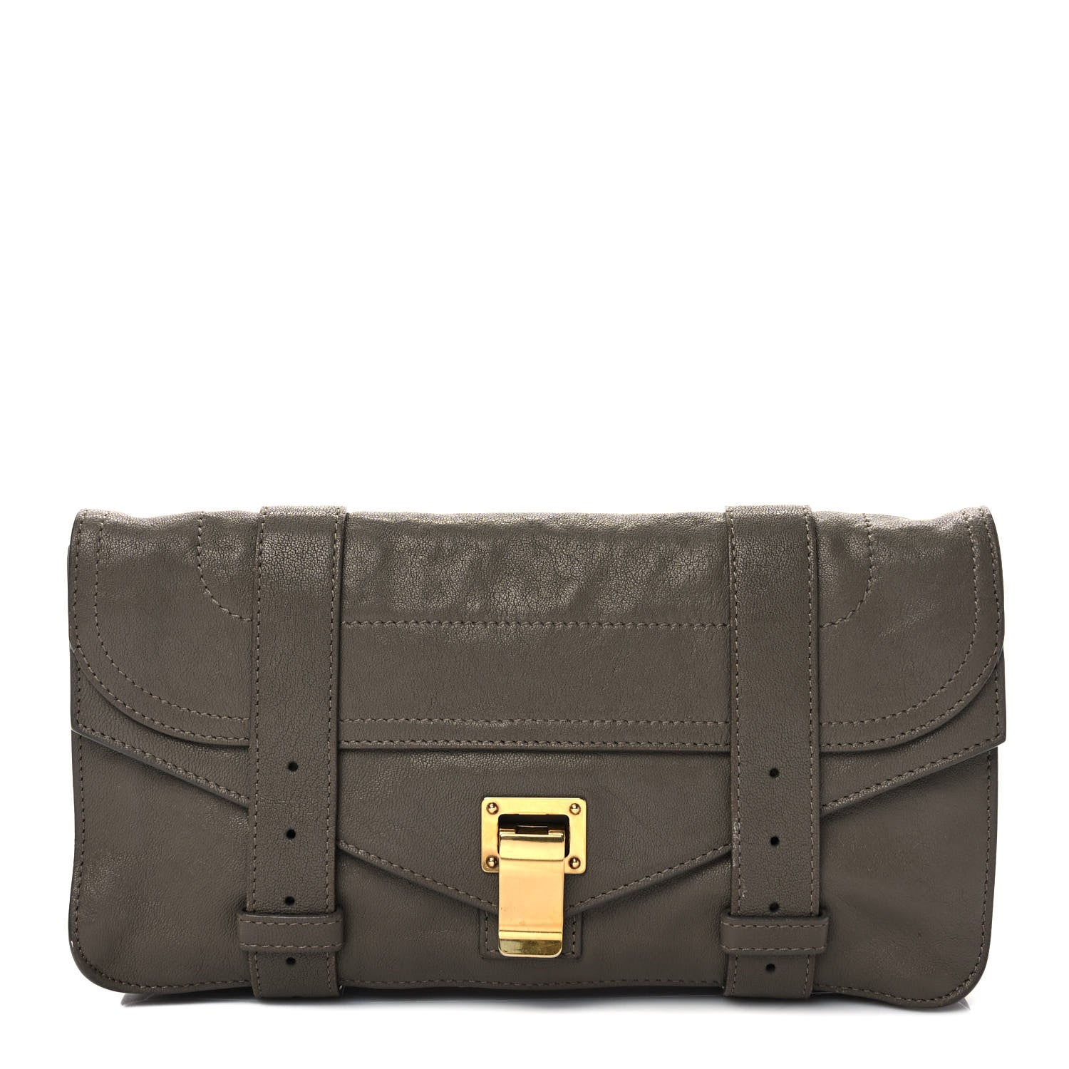 Proenza Schouler Lambskin PS1 Pochette Clutch Smoke 1 of 10