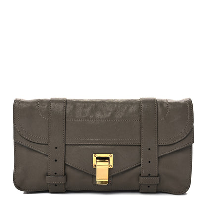 Proenza Schouler Lambskin PS1 Pochette Clutch Smoke 1 of 10