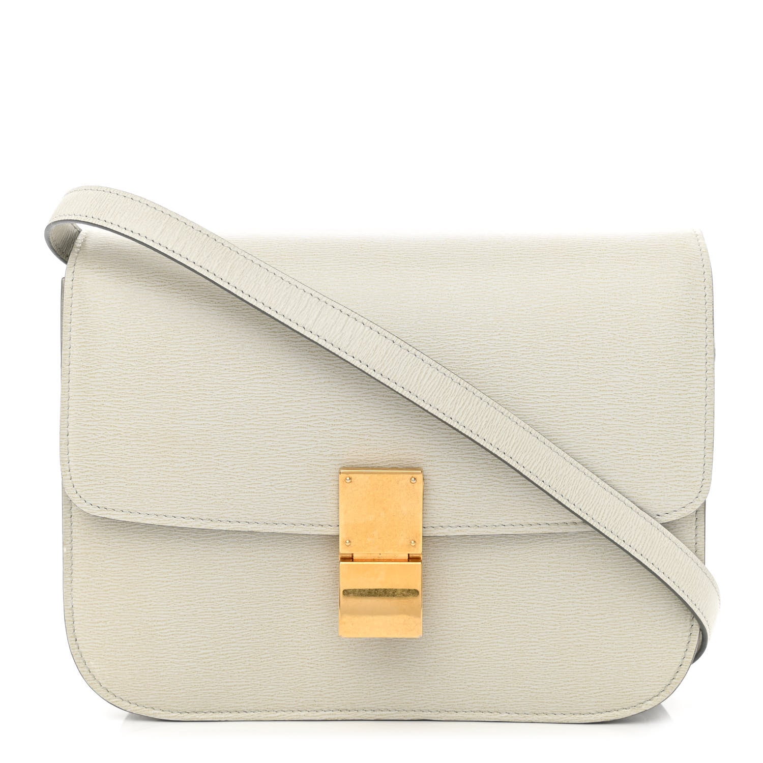 Celine Liege Calfskin Medium Classic Box Flap Bag Pale Grey 1 of 12