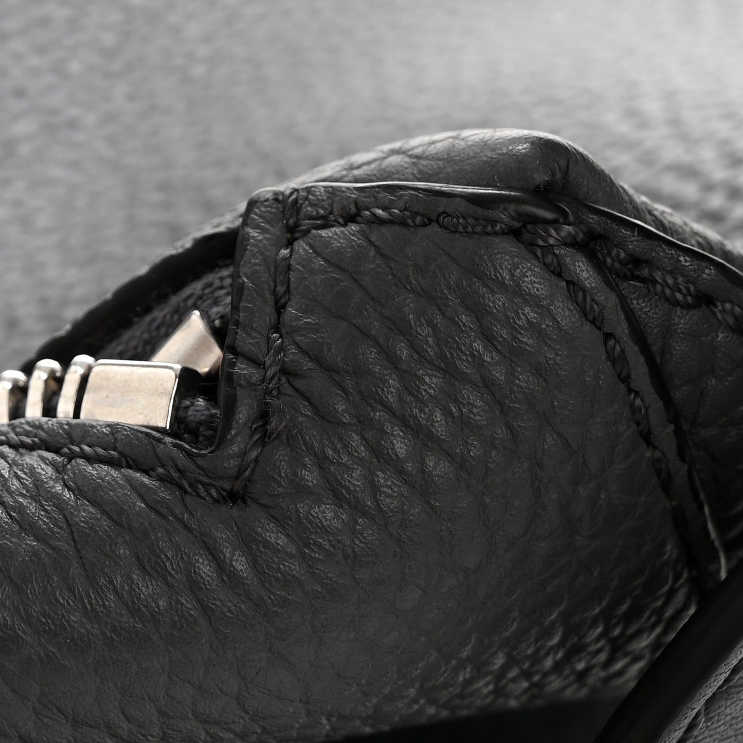 Grained Calfskin Large Puzzle Edge Bag Anthracite