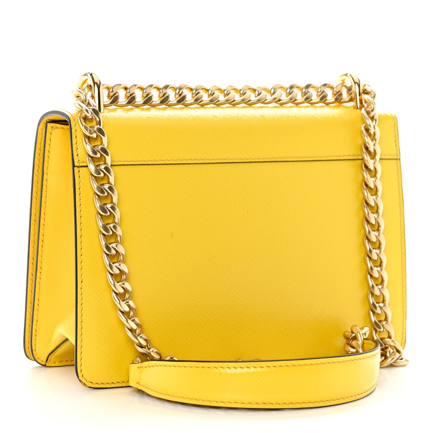 Saffiano Vernice Chain Shoulder Bag Sole