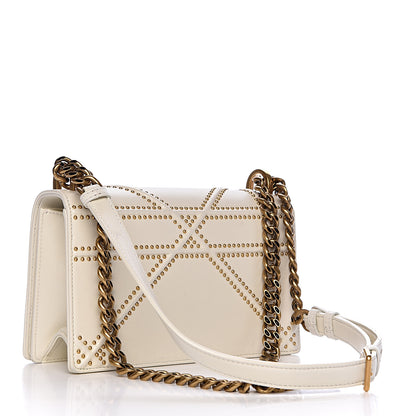 Christian Dior Lambskin Studded Small Diorama Flap Bag Off White 3 of 12