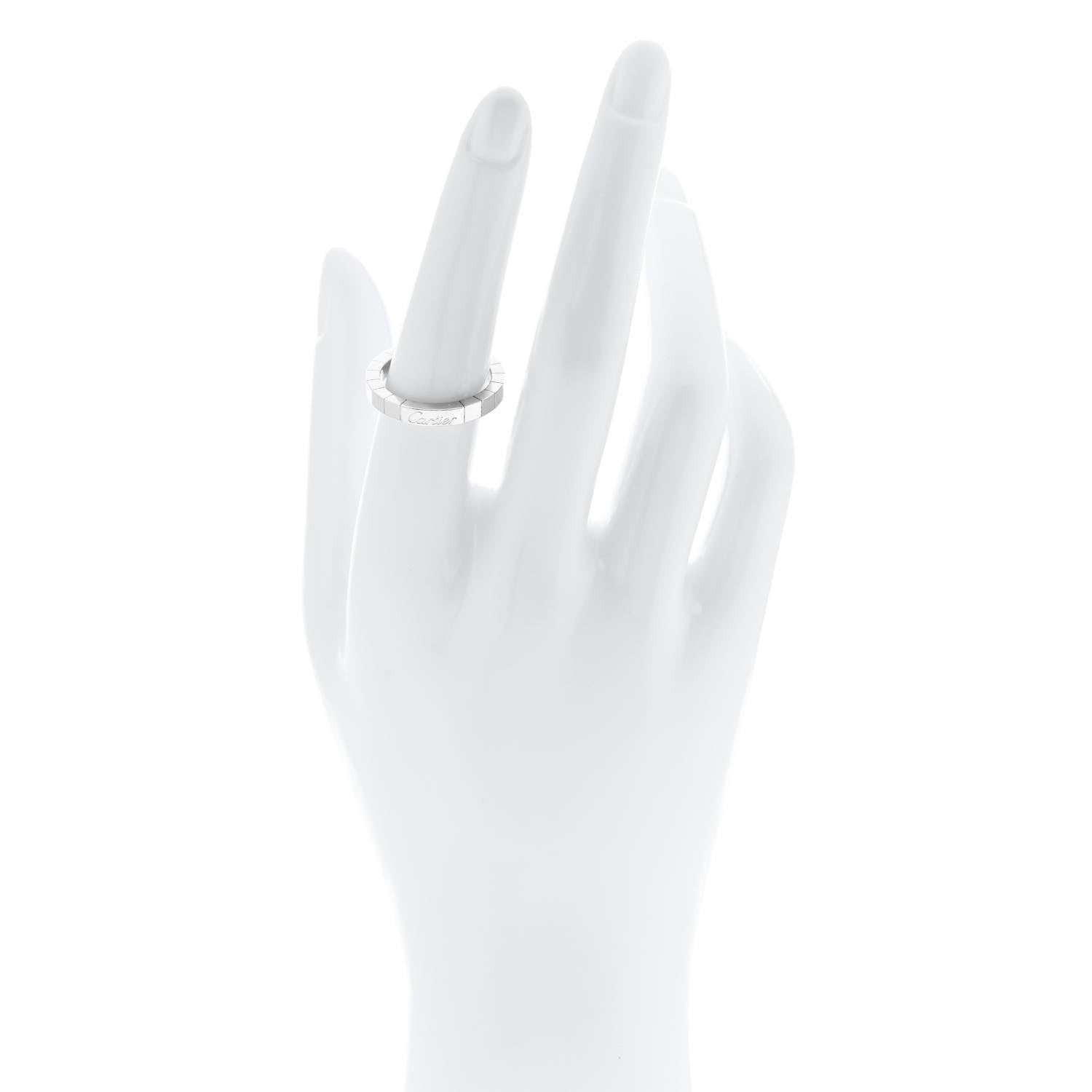 Cartier 18K White Gold Lanieres Ring 54 7 2 of 4